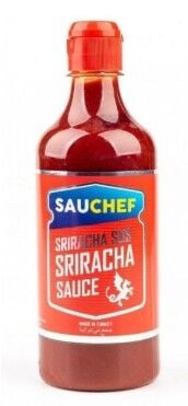 Sauchef Sriracha Hot Sos Pet 500 Gr x 12 Adet Şeffaf