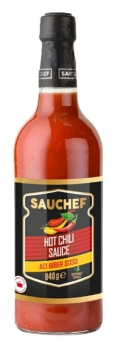 Sauchef Hot Chili Sos Cam Şişe 840 Gr x 12 Adet