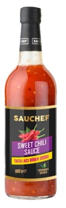 Sauchef Sweet Chili Sos Cam Şişe 900 Gr x 12 Adet