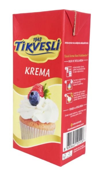 Tikveşli Krema 1 Litre x 12 Adet
