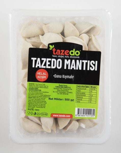 Tazedo Mantısı Dana Kıymalı 500 Gr
