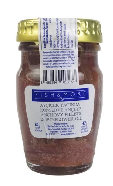 Fish&More Ançüez Ayçiçek Yağlı 80 gr x 12 Adet