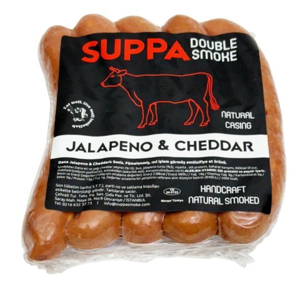 Suppa Double Smoke Jalapeno & Cheddarlı Sosis 500 Gr
