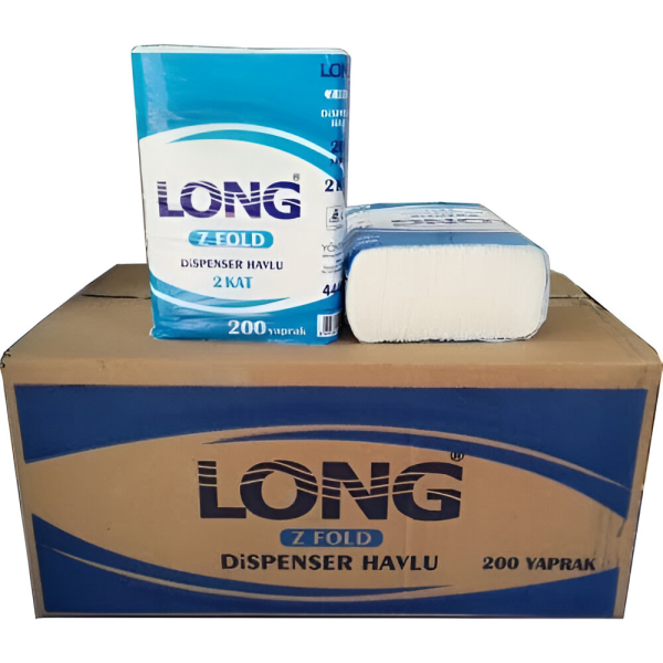 Long Z Katlama Dispenser Havlu 12'li 200 Yaprak