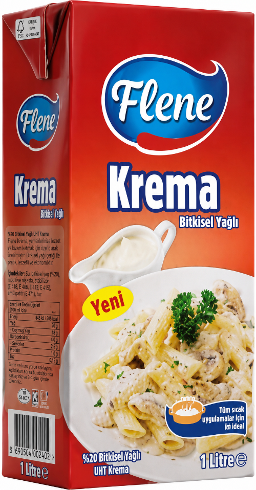 Flene Bitkisel Krema (%20 Yağlı) 1 Lt