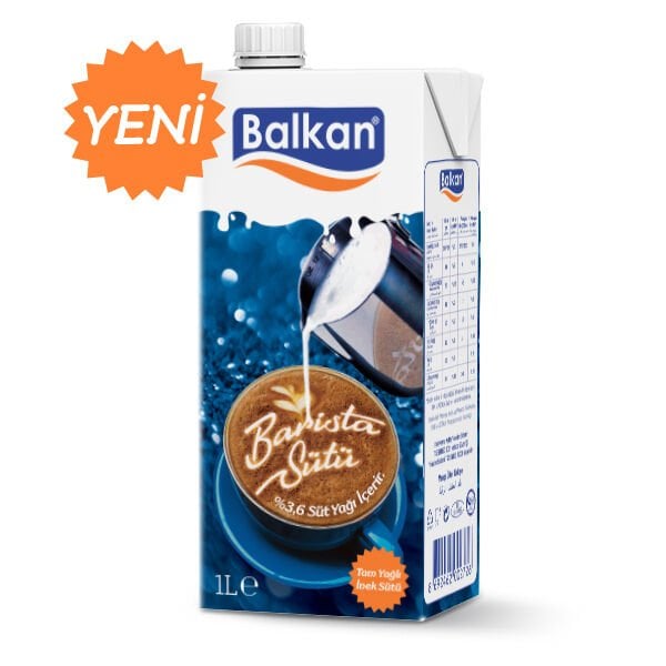 Balkan Barista Süt 1 Litre x 12 Adet